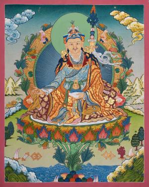 Traditional Hand-Painted Guru Rinpoche | Guru Padmasambhava | Tibetan Buddhism Arts